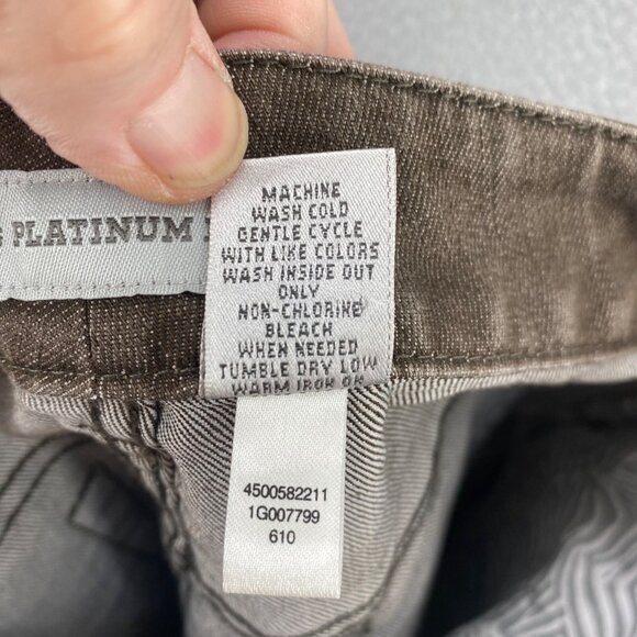 Chicos Jeans Womens 0.5 US 6 Brown Platinum Denim Ultimate Fit Slim Leg Stretch - Picture 10 of 11